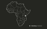 Afrika-Diorama-28a Verbreitungskarte Östliches Weissbartgnu