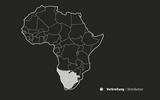 Afrika-Diorama-9c Verbreitungskarte Schabrakenhyäne